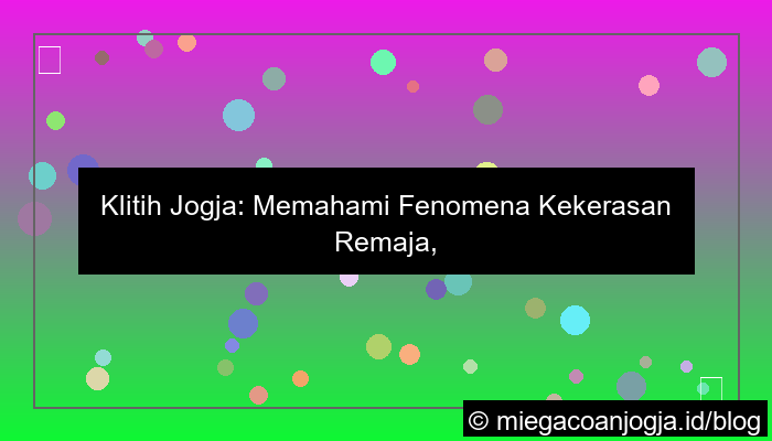 apa itu klitih jogja