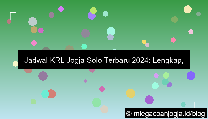 ilustrasi jadwal krl jogja