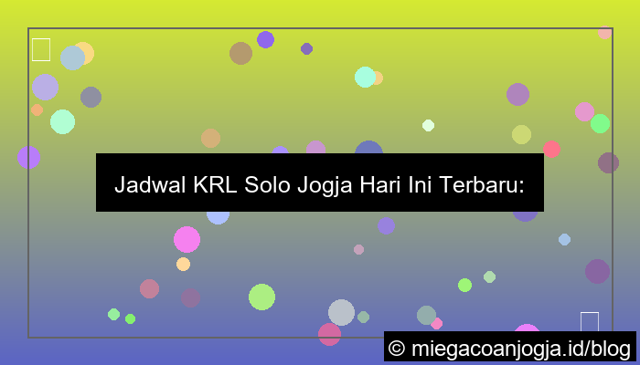 jadwal krl solo jogja hari ini