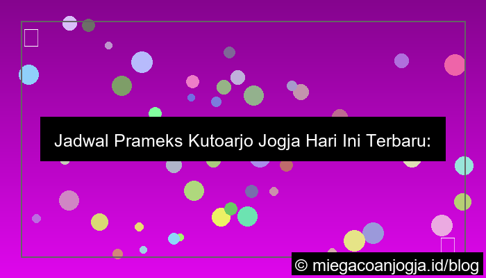 jadwal prameks kutoarjo jogja hari ini