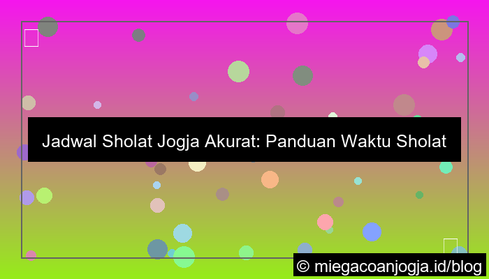 grafik jadwal sholat jogja
