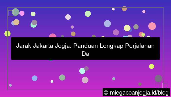 jarak jakarta jogja