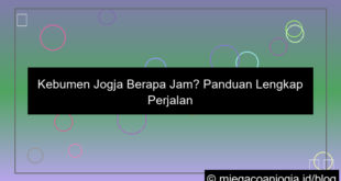 kebumen jogja berapa jam