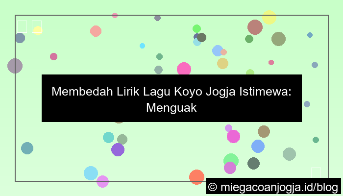 grafik lirik lagu koyo jogja istimewa