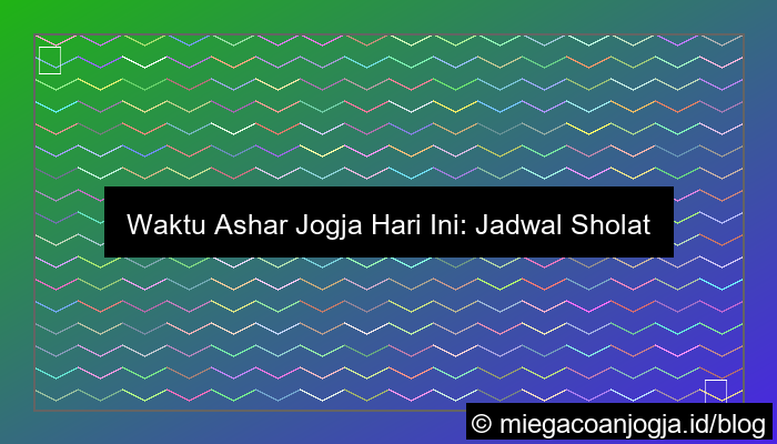 ilustrasi waktu ashar jogja