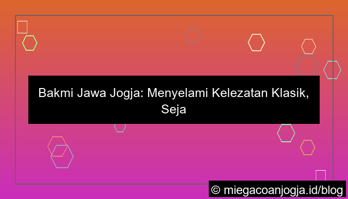 ilustrasi bakmi jawa jogja