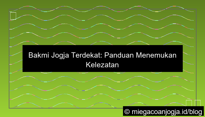 bakmi jogja terdekat