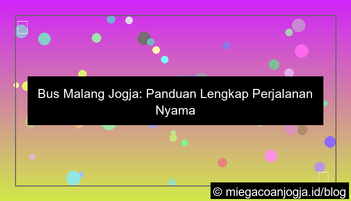 bus malang jogja
