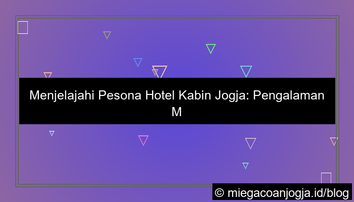 desain cabin hotel jogja