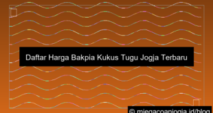 daftar harga bakpia kukus tugu jogja