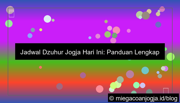 dzuhur jogja hari ini
