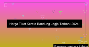 harga tiket kereta bandung jogja