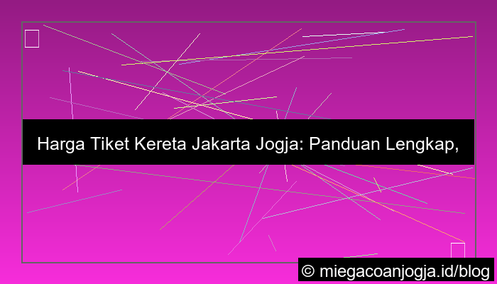 desain harga tiket kereta jakarta jogja