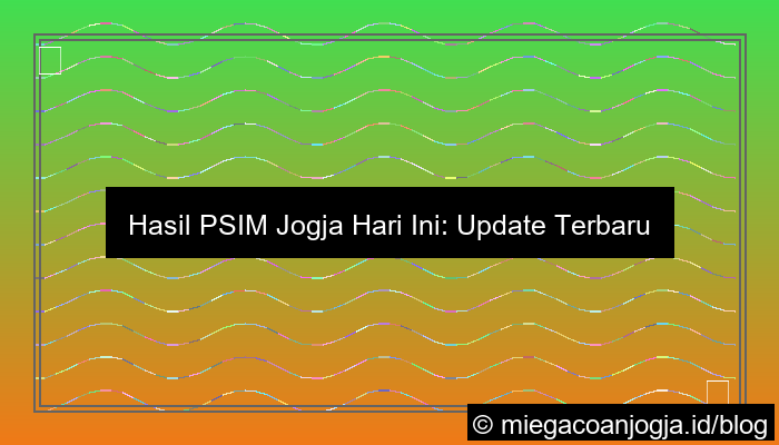 hasil psim jogja hari ini