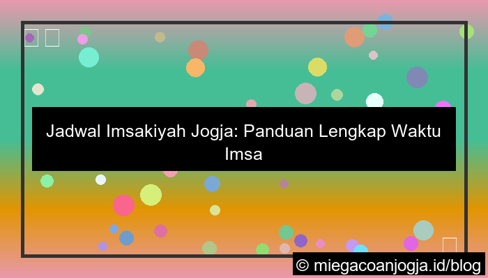 imsakiyah jogja