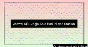 jadwal krl jogjasolo hari ini stasiun tugu