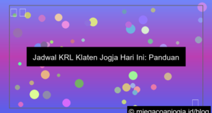 jadwal krl klaten jogja hari ini