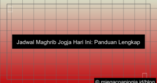 jadwal maghrib jogja hari ini