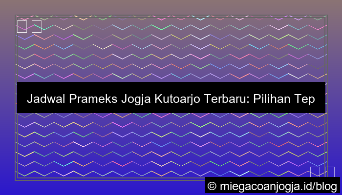 jadwal prameks jogja kutoarjo