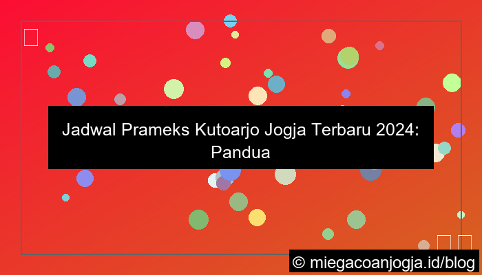 jadwal prameks kutoarjo jogja
