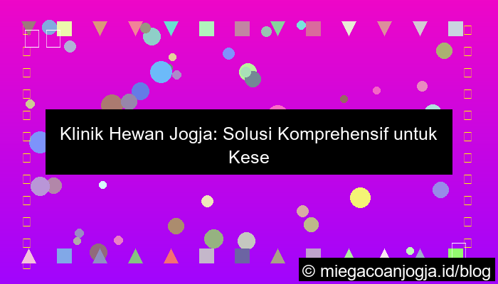 klinik hewan jogja