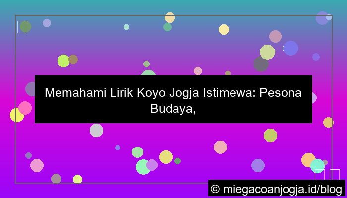 koyo jogja istimewa lirik