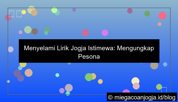 lirik jogja istimewa