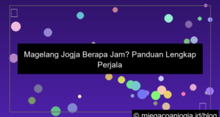 magelang jogja berapa jam