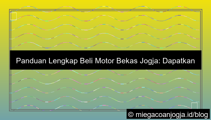 motor bekas jogja