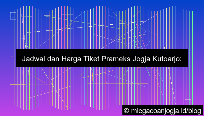 grafik prameks jogja kutoarjo