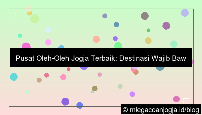 pusat oleh oleh jogja