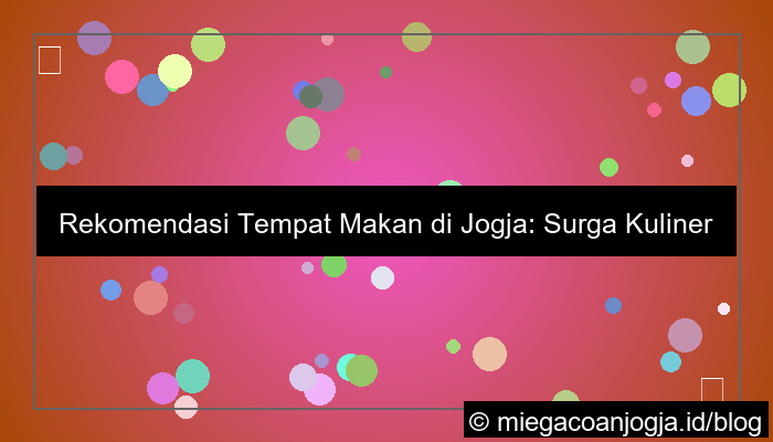 grafik rekomendasi tempat makan di jogja