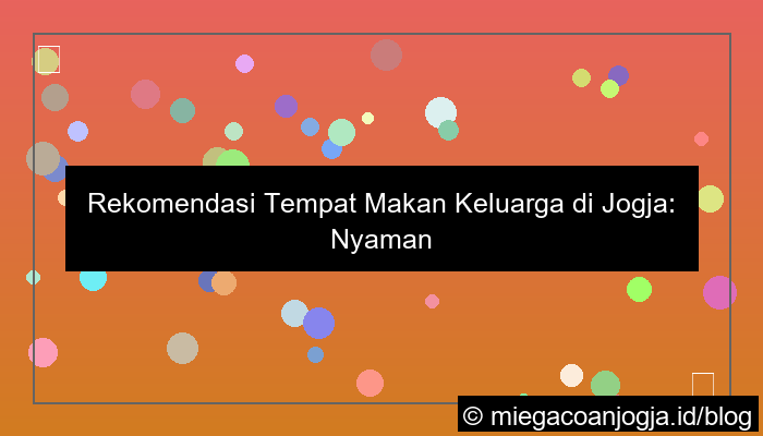 tempat makan keluarga di jogja