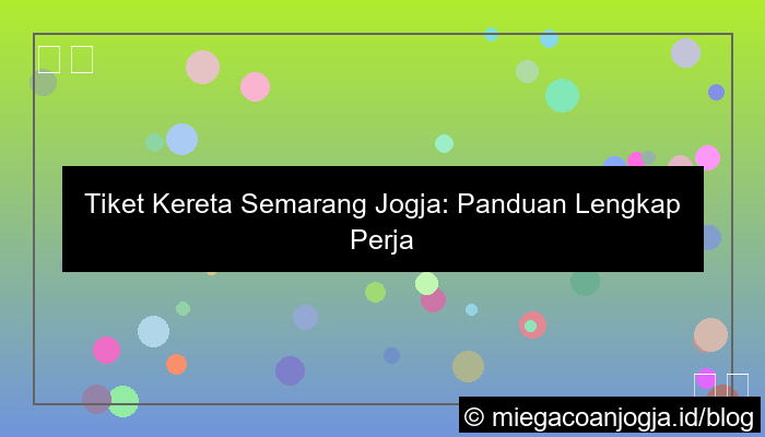 tiket kereta semarang jogja