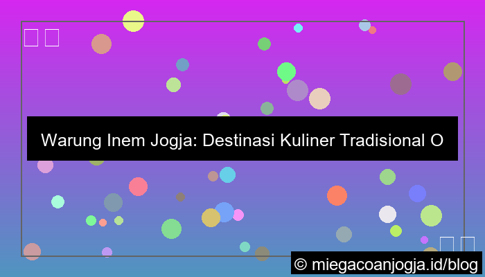 ilustrasi warunge inem jogja