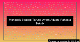 desain ayam aduan teknik tarung