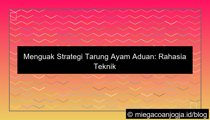 desain ayam aduan teknik tarung