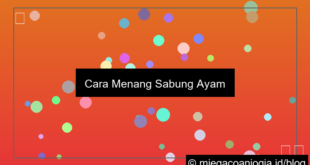 cara menang sabung ayam