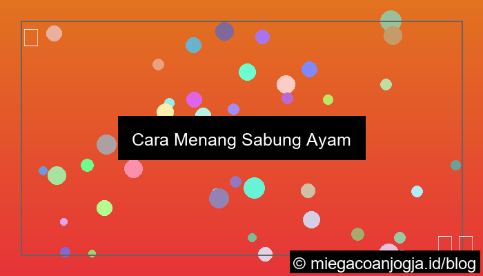 cara menang sabung ayam