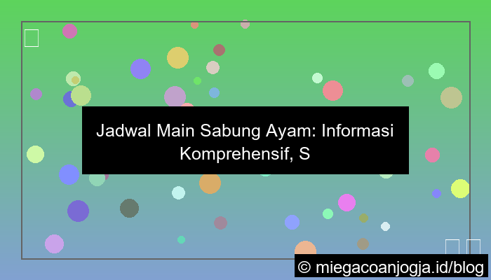 desain jadwal main sabung ayam