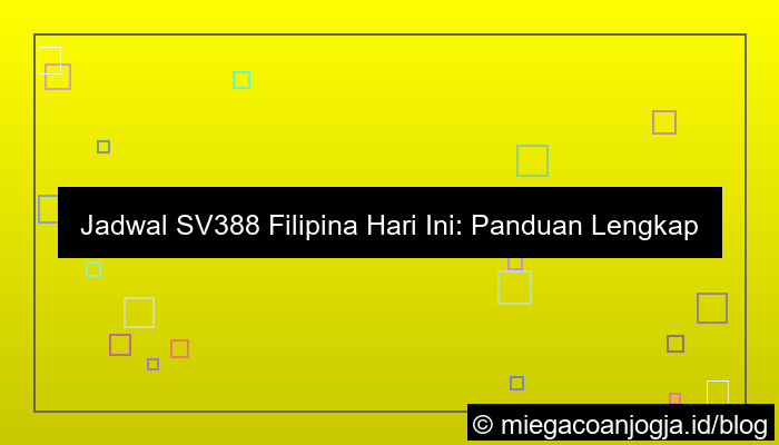jadwal sv388 filipina
