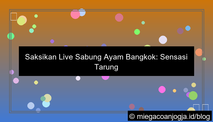 desain live sabung ayam bangkok