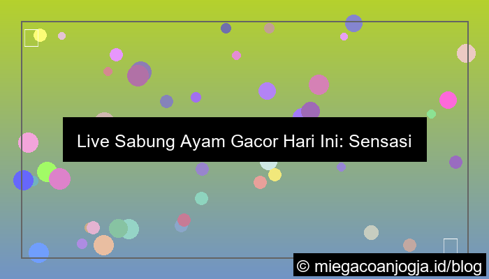 live sabung ayam gacor