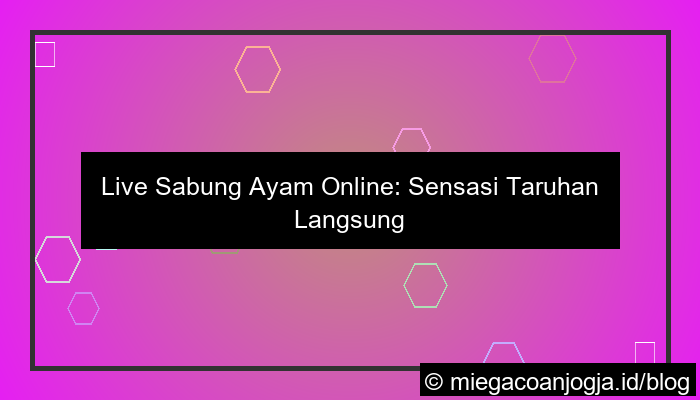 live sabung ayam online