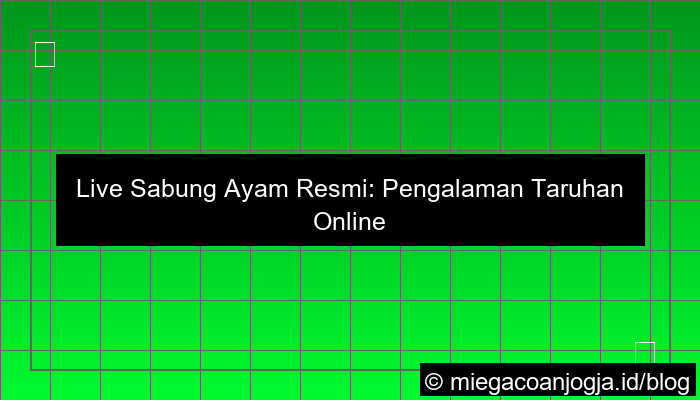 live sabung ayam resmi