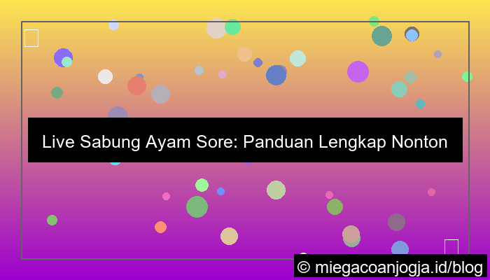 live sabung ayam sore