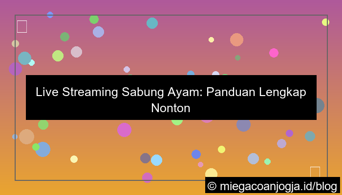 live streaming sabung ayam