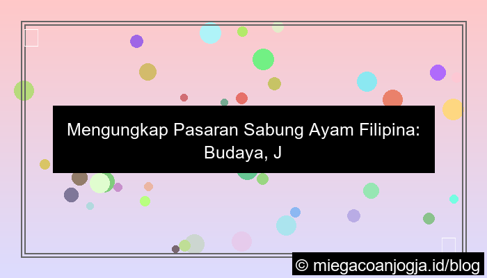 pasaran sabung ayam filipina