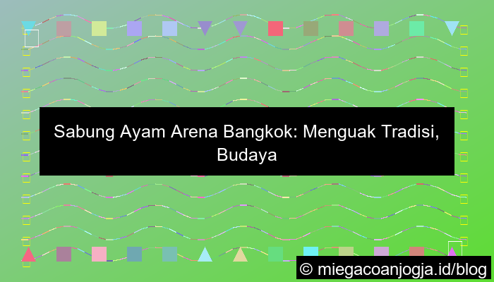 sabung ayam arena bangkok