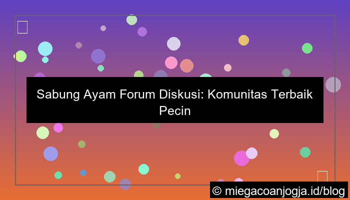 sabung ayam forum diskusi